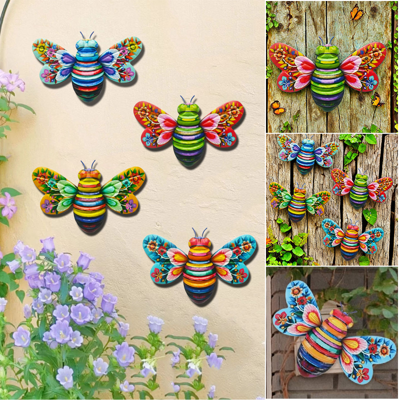 Färgglad Iron Bee Hängdekor
