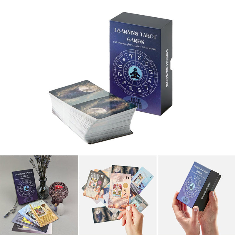 Att lära sig tarotkortdäck med betydelser på dem