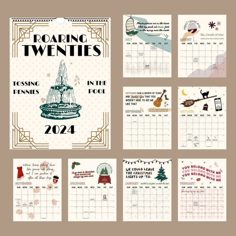 2025 Taylor Swift Låttexter kalender