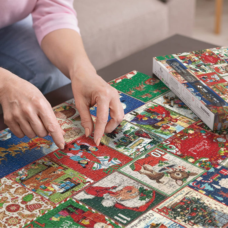 Julens adventskalender med 1000 bitars pussel